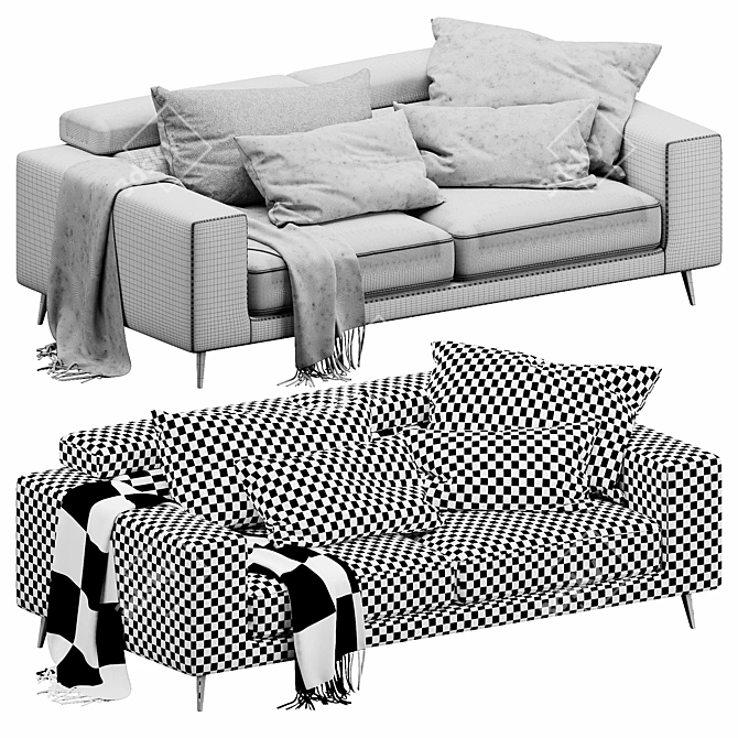 Modern Luxury Sofa 3D Model 3D model image 6
