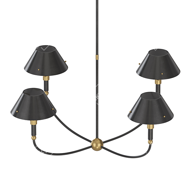  Modern Arched Chandelier Light 3D model image 2