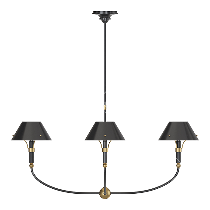  Modern Arched Chandelier Light 3D model image 3