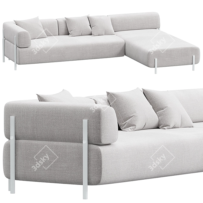 Versatile Palo Modular Corner Sofa 3D model image 1