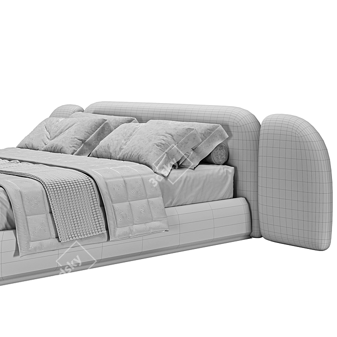  Modern Minimalistic Vao Bed 3D model image 3