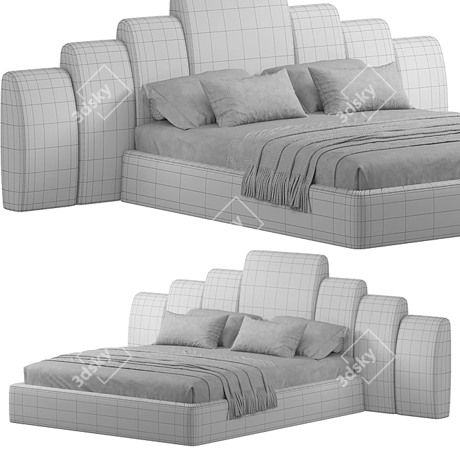 Luxury Kara Bed 2015 Model 3D model image 4