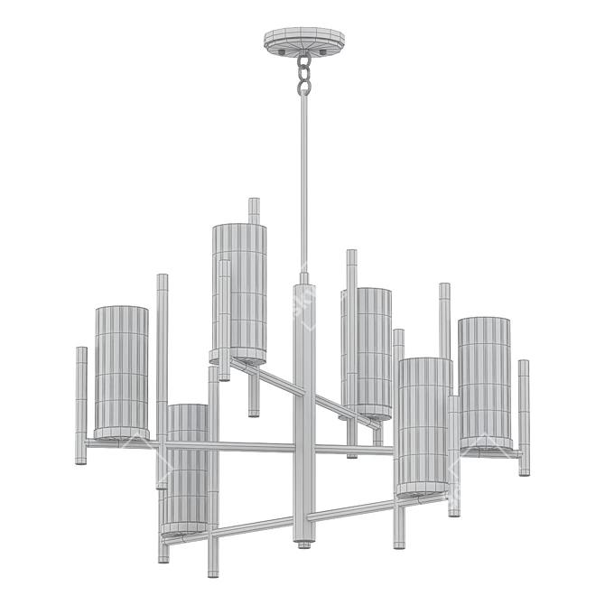 Crystal Elegance Chandelier 3D model image 2