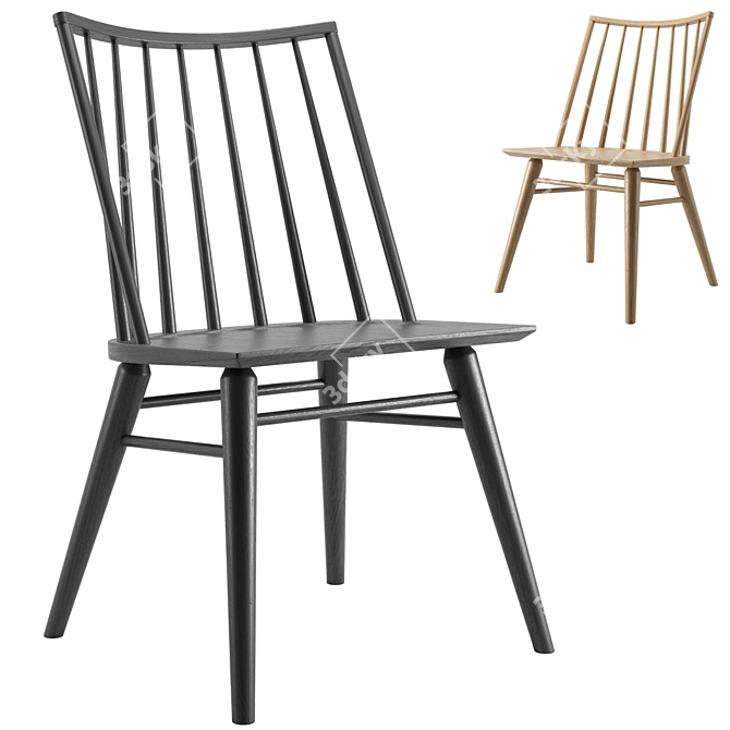 Modern Oak Dining Table 3D model image 1