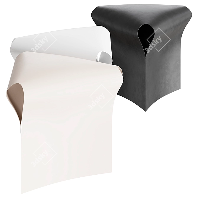 Martinelli Venezia Designer Stool 3D model image 2