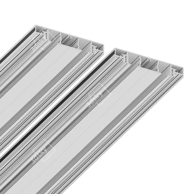 Sleek Curtain Rod System 3D model image 4