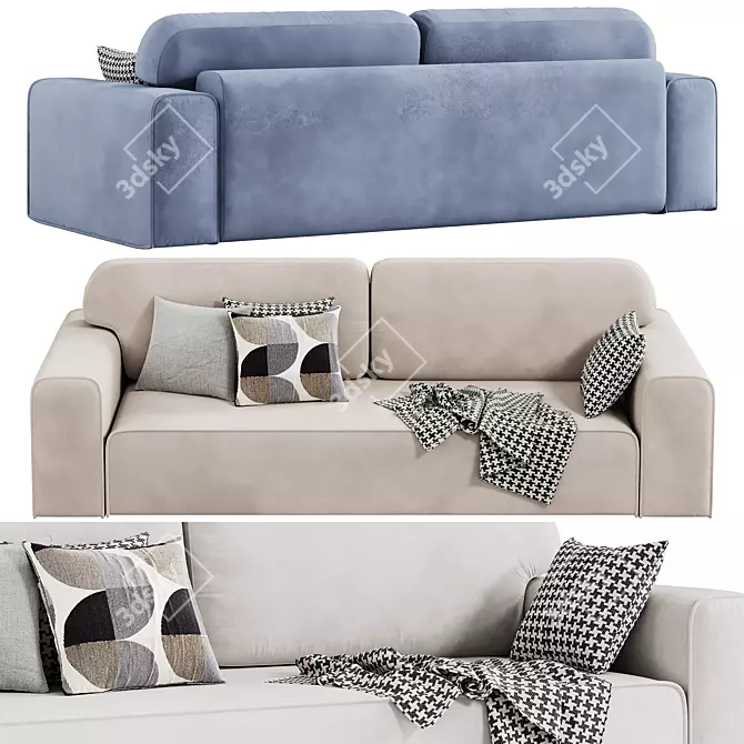 Modern Viena Sofa Model 3D model image 2