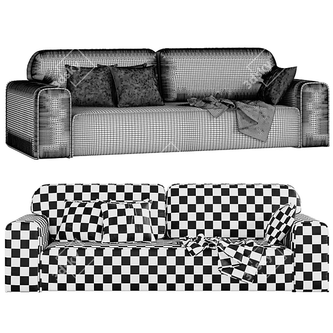 Modern Viena Sofa Model 3D model image 3