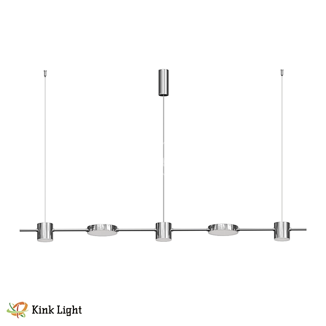 Karin Chrome Loft LED Chandelier 3D model image 1