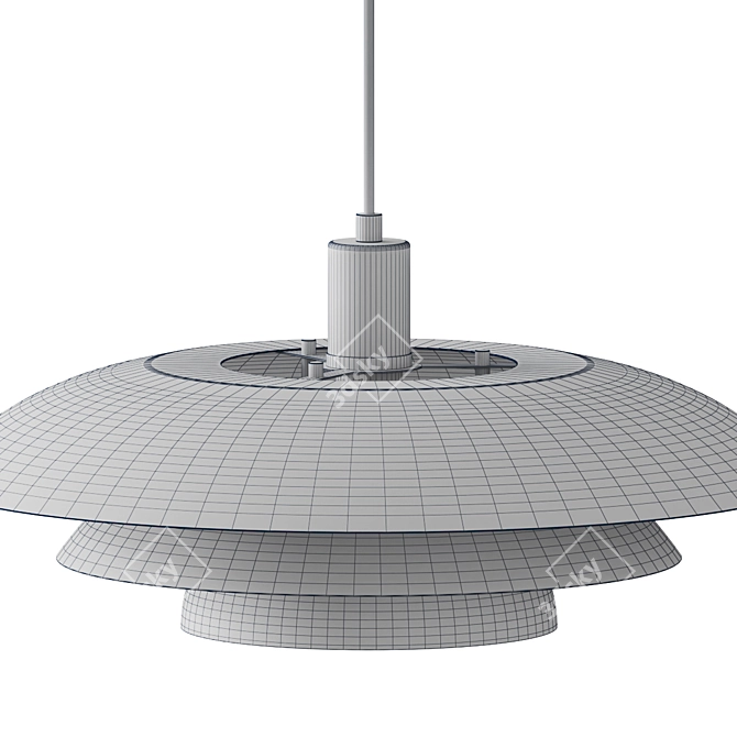 Elegant Epsilon Pendant Light 3D model image 3