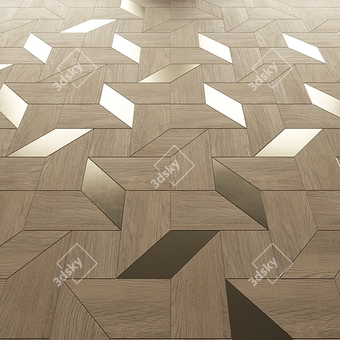 Heritage Bronze Oak Parquet 3D model image 1