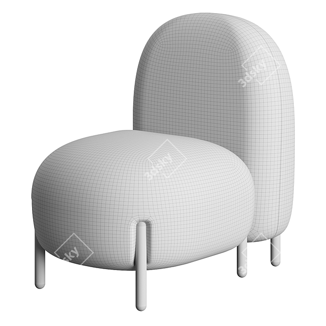 Chic Balloon Lounge Chair 3D model image 3