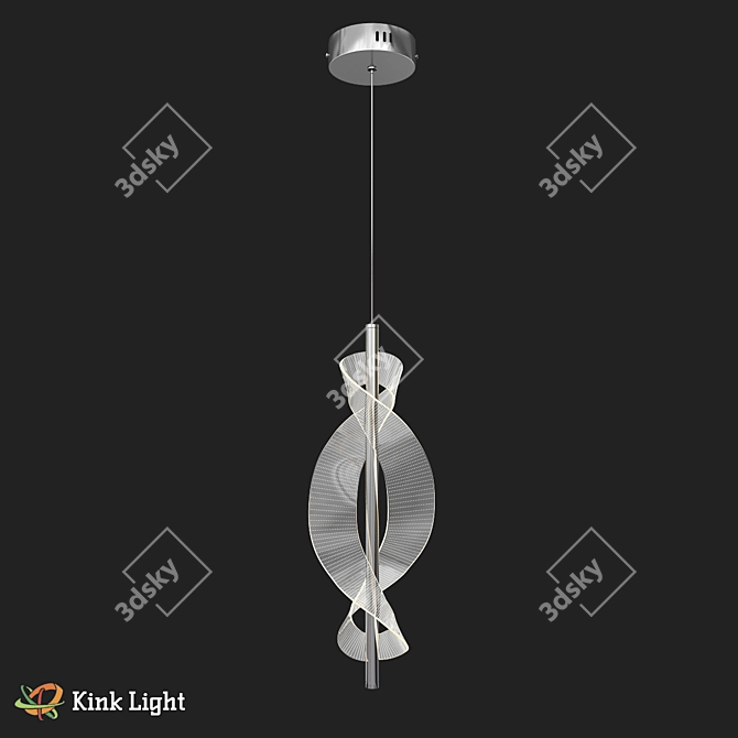 Elegant LED Pendant Light Fixture 3D model image 2