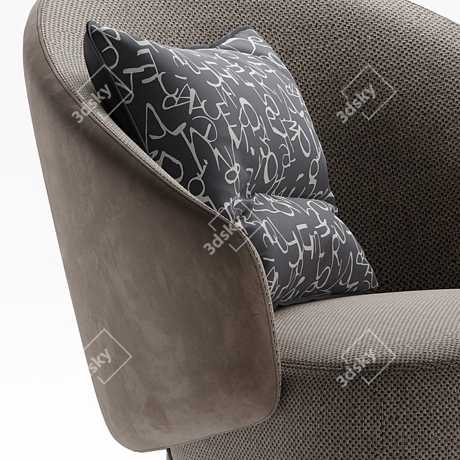 Modern Fabric Armchair - 2017 Version 3D model image 5