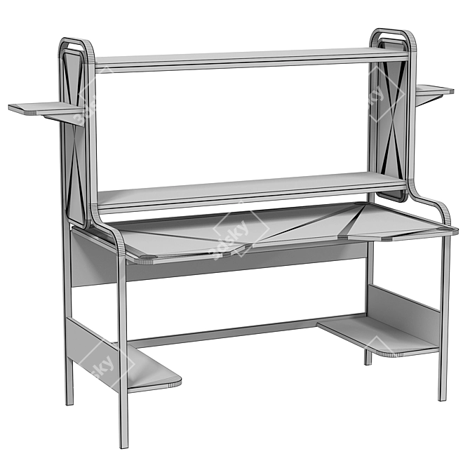 Gamer Desk IKEA FREDDEprintStats 3D model image 3
