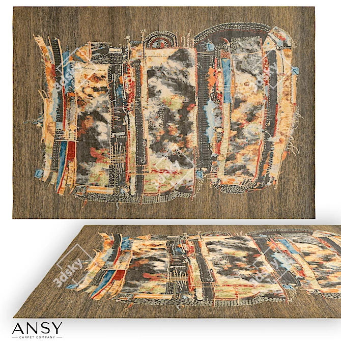 Handmade Designer Carpet ANSY Bliss 3D model image 1