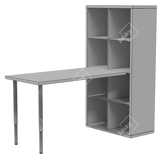 IKEA Desk KALLAX LAGKAPTEN Combo 3D model image 6