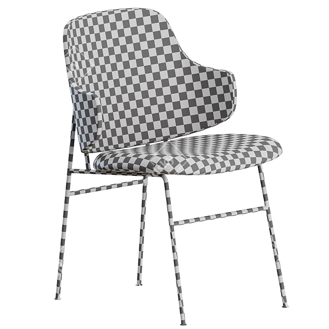 Modern Danish Penguin Dining Chair 3D model image 3