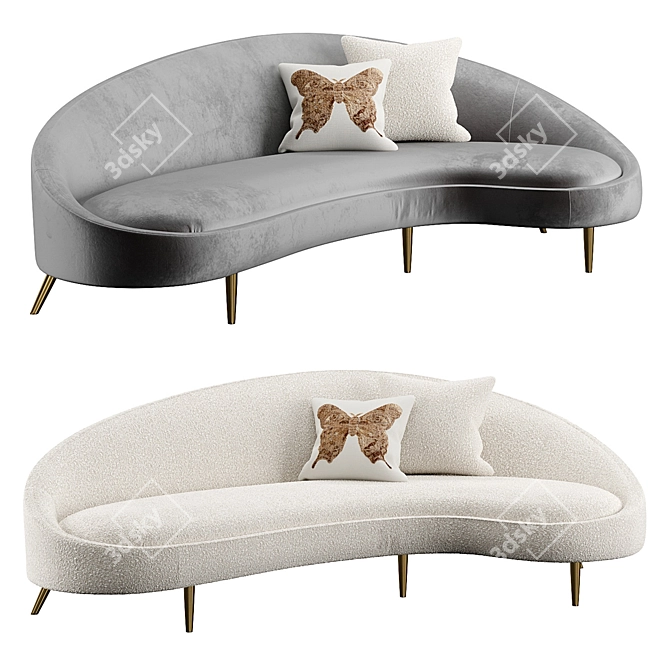 Chic Ether Curved Sofas Collection 3D model image 3