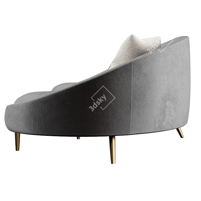 Chic Ether Curved Sofas Collection 3D model image 6