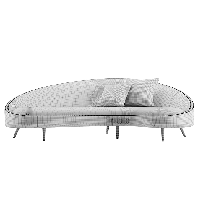 Chic Ether Curved Sofas Collection 3D model image 7