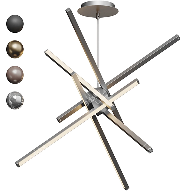 Modern Parallax LED Chandelier by dweLED 3D model image 3