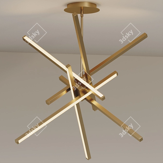 Modern Parallax LED Chandelier by dweLED 3D model image 5