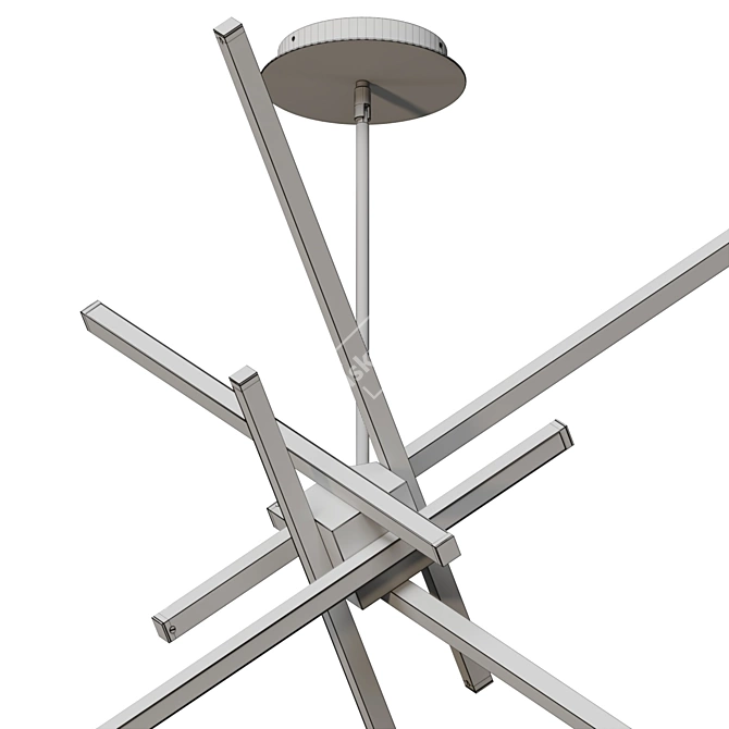 Modern Parallax LED Chandelier by dweLED 3D model image 2