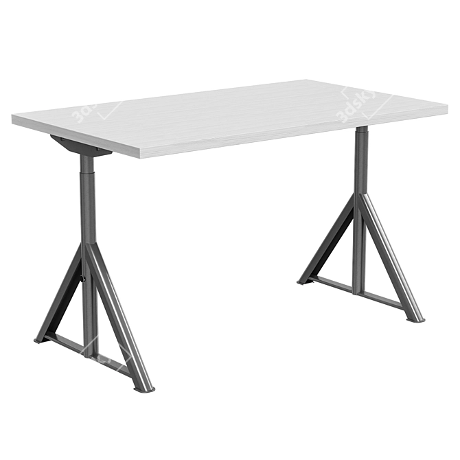 IKEA IDÅSEN Writing Desk - Modern Home Office Solution 3D model image 4