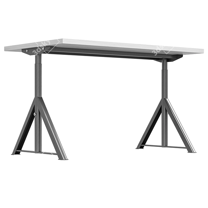 IKEA IDÅSEN Writing Desk - Modern Home Office Solution 3D model image 5