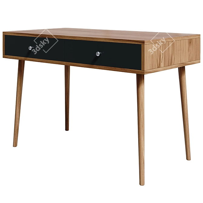Compact Berber Work Table 3D model image 1