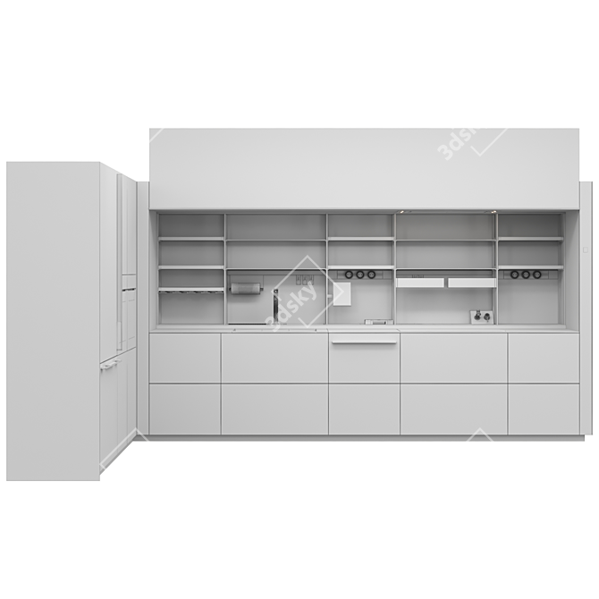 Italian Luxury Kitchen Valcucine Symphony 3D model image 7