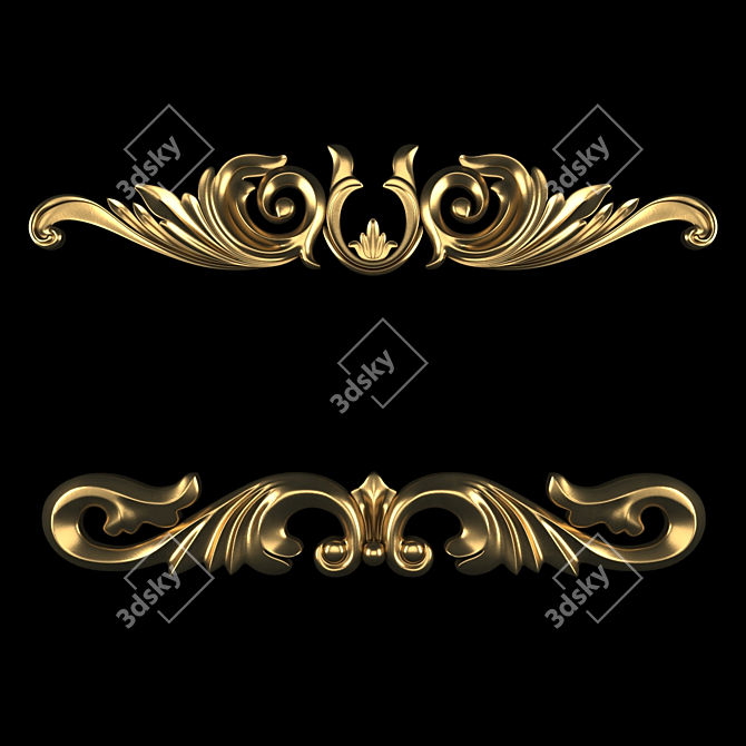 Elegant 3D Ornament Design Kit 3D model image 1