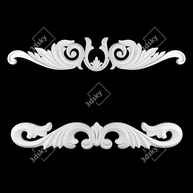 Elegant 3D Ornament Design Kit 3D model image 2
