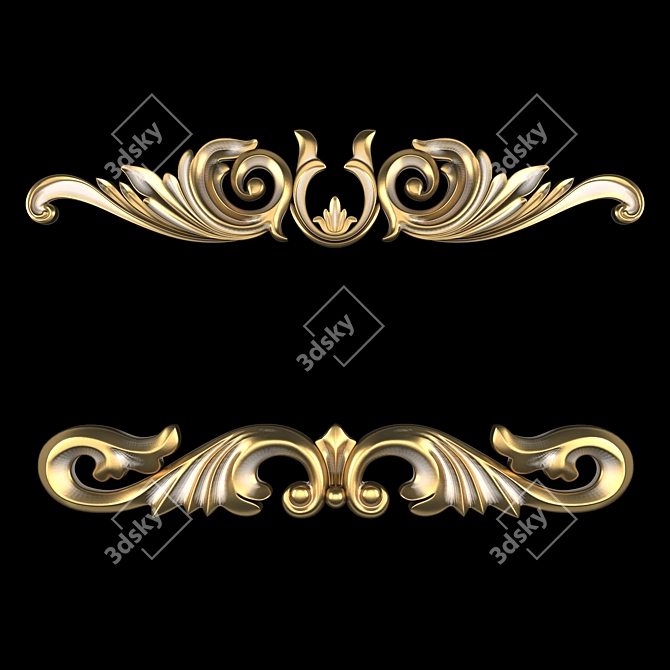 Elegant 3D Ornament Design Kit 3D model image 3