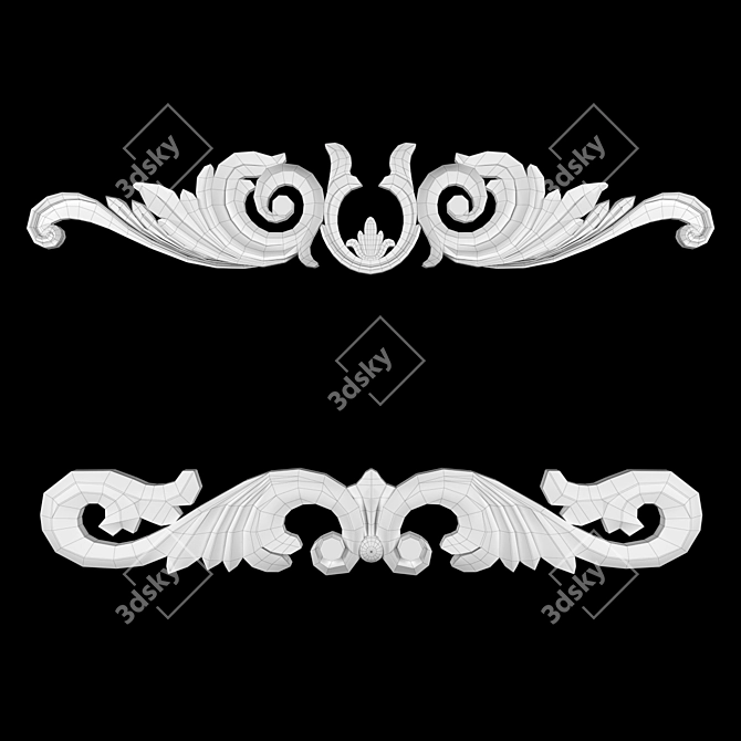 Elegant 3D Ornament Design Kit 3D model image 5