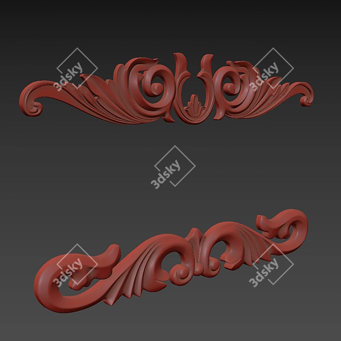 Elegant 3D Ornament Design Kit 3D model image 6
