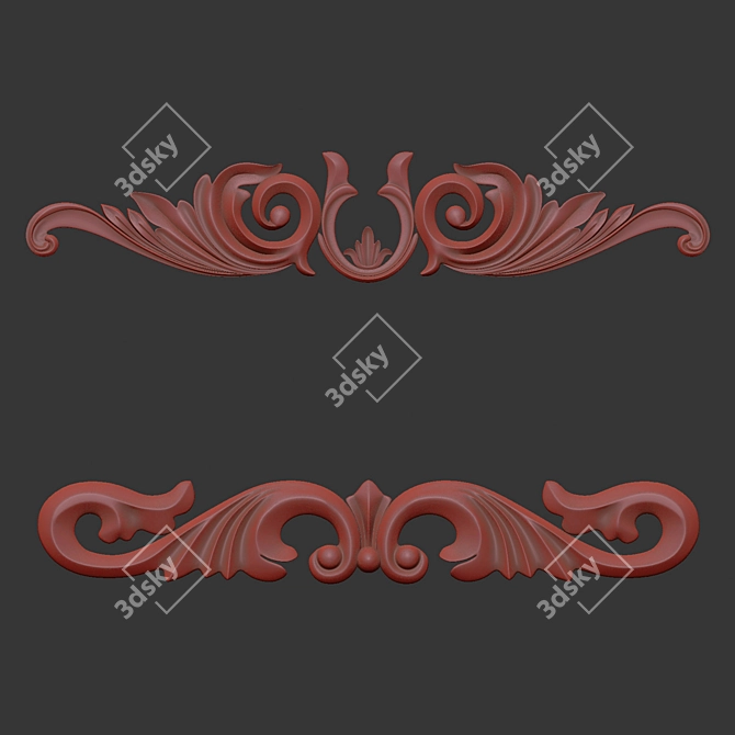 Elegant 3D Ornament Design Kit 3D model image 7