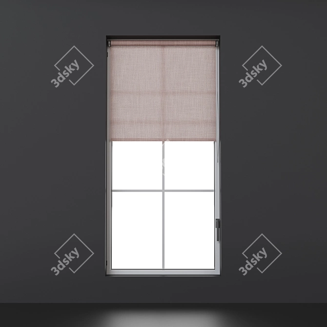 Roller Blinds Set with Variants 3D model image 2