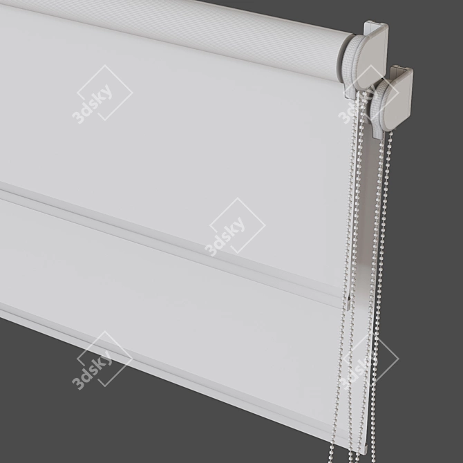 Roller Blinds Set with Variants 3D model image 5