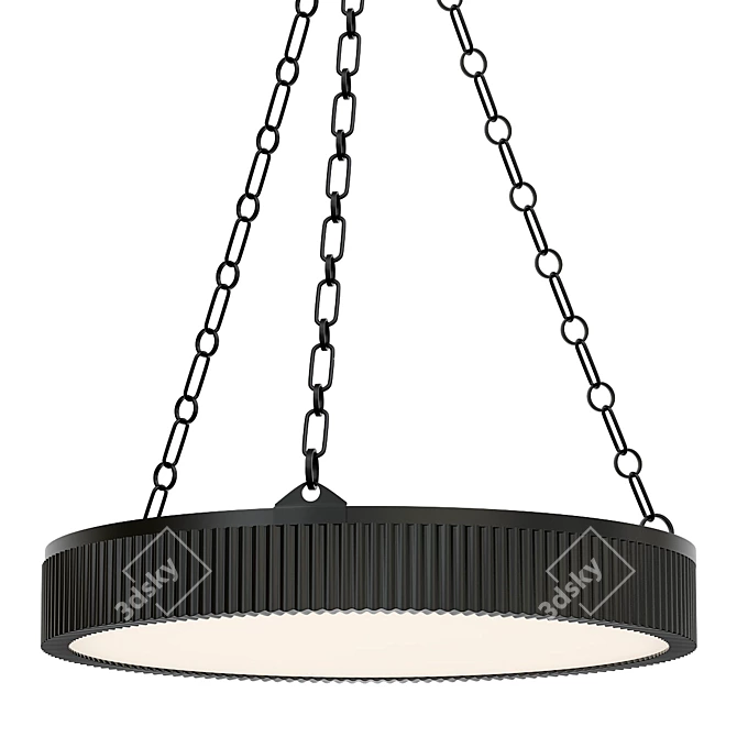 Bronze Distressed Lynden Pendant Light 3D model image 1