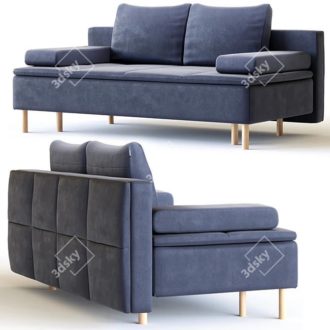 Velvet Lins Colorful Sofa Trend 3D model image 1