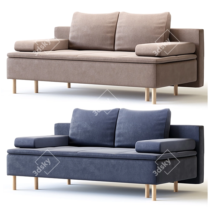 Velvet Lins Colorful Sofa Trend 3D model image 3