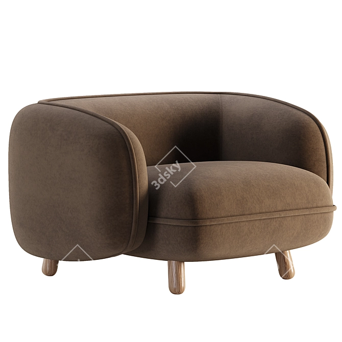 BASSET Armchair 3D Model Set 3D model image 2