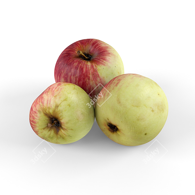 Ruby Red Delicious Apples 3D model image 1