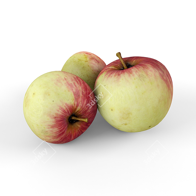 Ruby Red Delicious Apples 3D model image 3