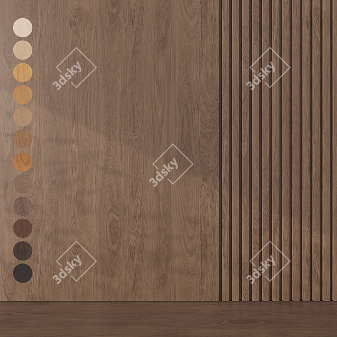 Oak Wood Texture Set 067 3D model image 1