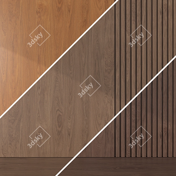 Oak Wood Texture Set 067 3D model image 4