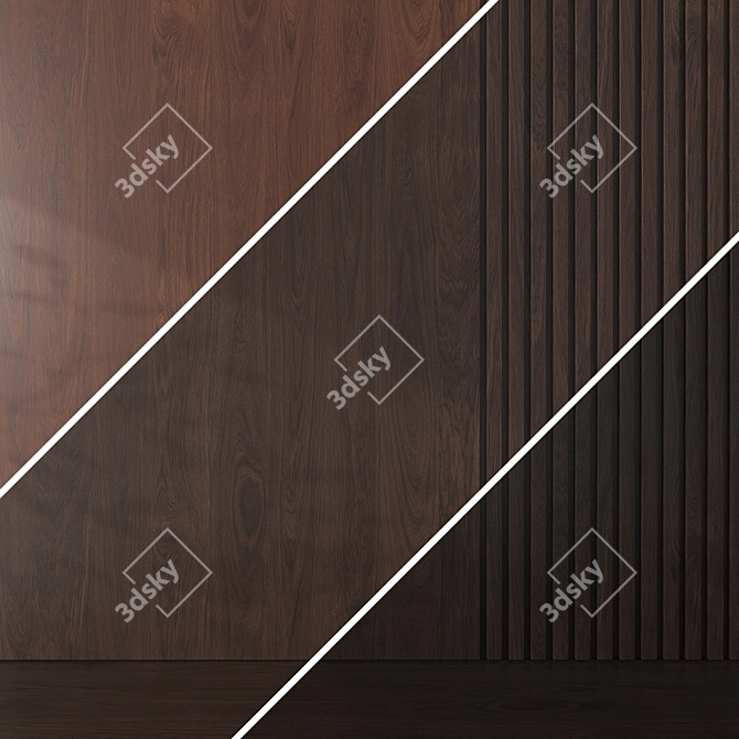 Oak Wood Texture Set 067 3D model image 5
