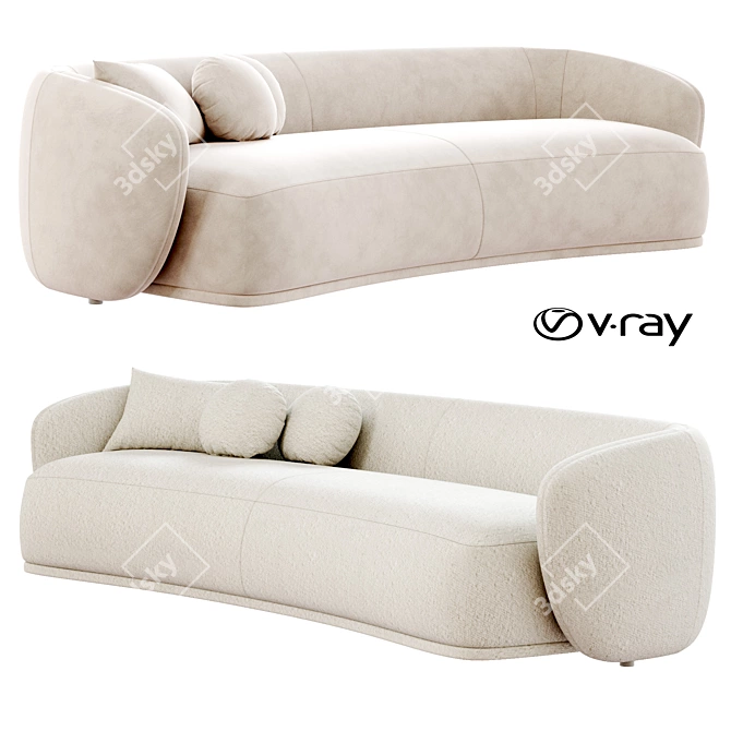 Modern Elegance RENE Sofa Set 3D model image 7